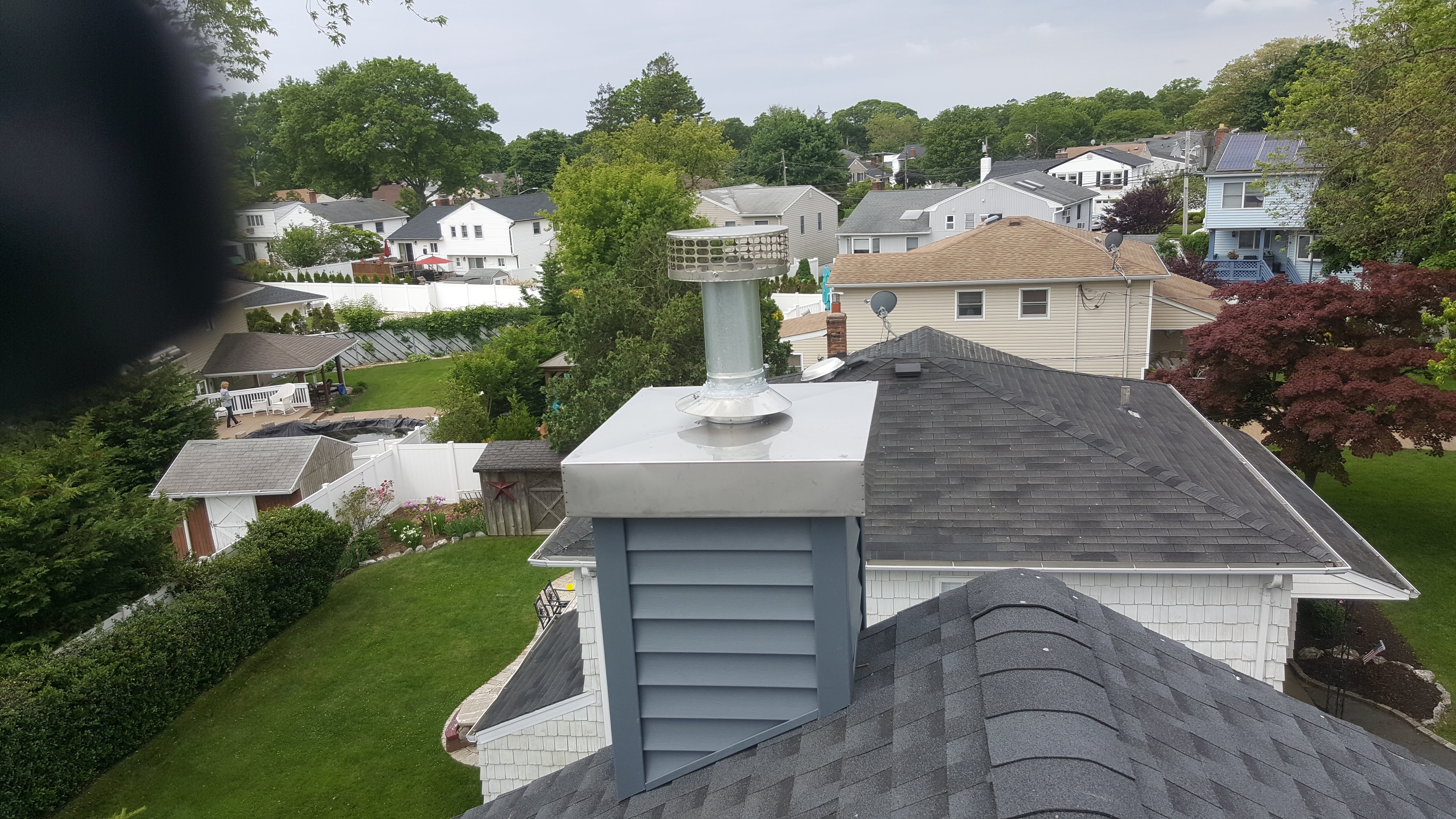 Complete chimney crown rebuild and waterproofing in Lynbrook, New York